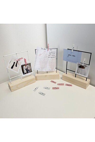 Tiydem Masaüstü Fotoğraf Ve Not Standı 24x28 Beyaz Renk