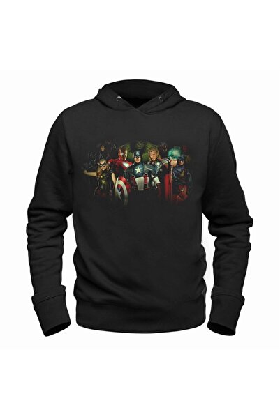 Alfa Tshirt سويت شيرت مارفل أسود للأطفال