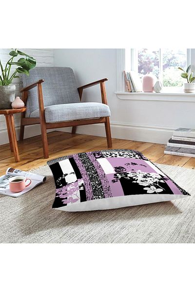 Realhomes Pernă de podea cu design special cu motiv geometric modern