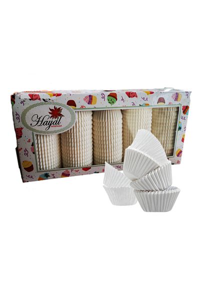 Dekamis 1250 Pieces White Mini Chocolate Paper Cake Capsules