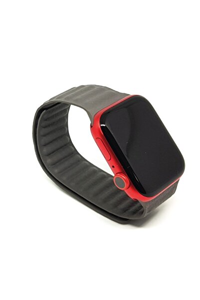 Joyroom Apple Watch 6 Kordon Manyetik Deri Kayış Baklalı Model Small Beden 42...