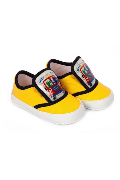 Funny Baby Yellow Car Lighted Walking Shoes