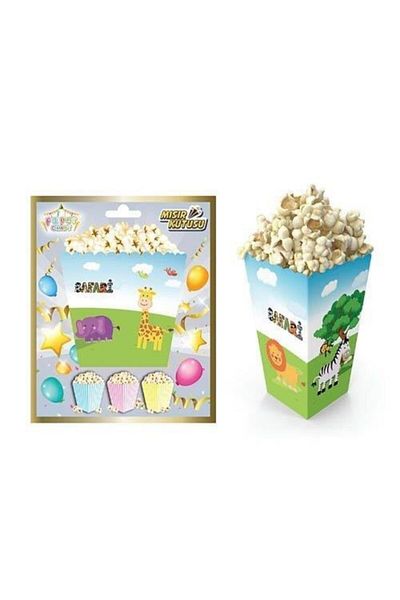 Parti Furyası Safari Popcorn Box Corn Box