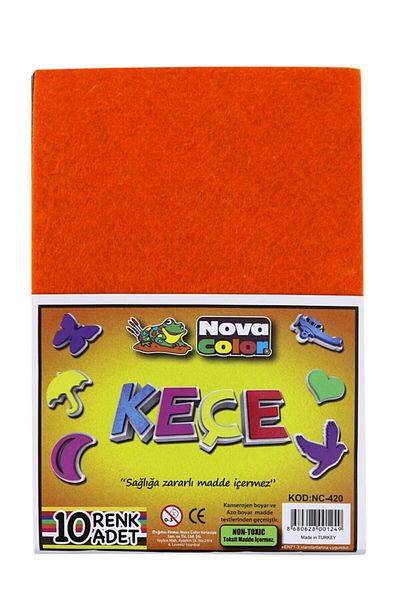 Nova Color Nc-420 Felt 20x30 Cm 10 Color Mixed Set