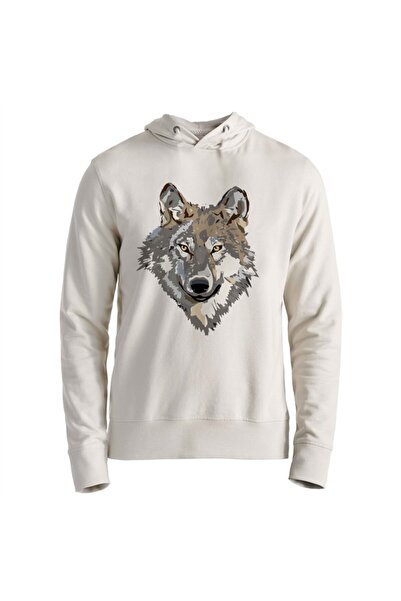 Alfa Tshirt سويت شيرت رجالي بطبعة ذئب إكرو