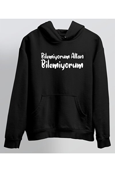 venüsdijital Unisex crna majica sa kapuljačom "I Don't Know Altan I Don't Know"