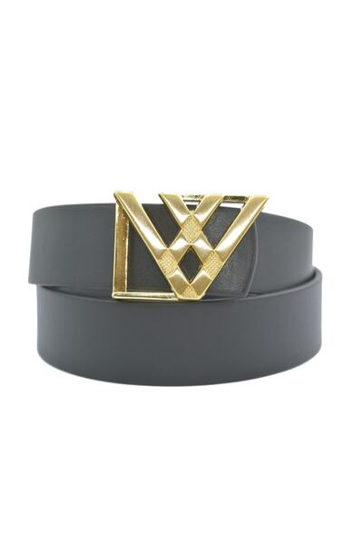 Trend Deri Unisex Siyah Kemer