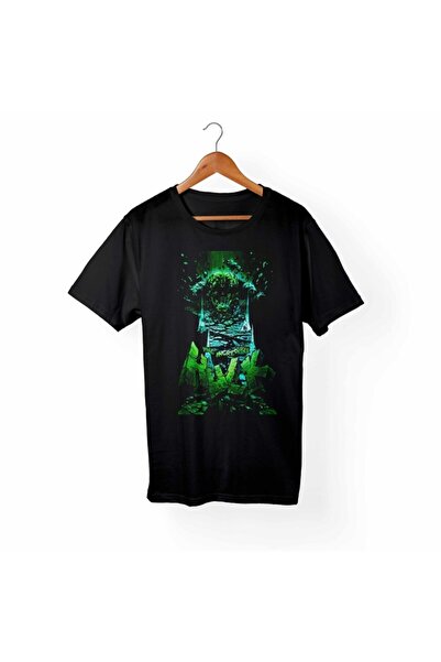 Unisex Siyah Hulk Marvel Tshirt