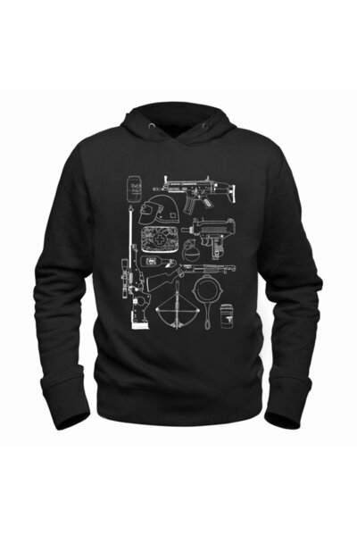 Alfa Tshirt Unisex Black Printed Sweatshirt