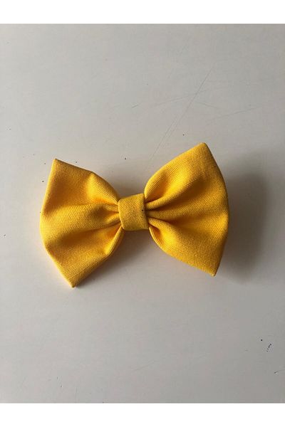 Stil Tasarım Toka Жълт ленен плат с панделка
