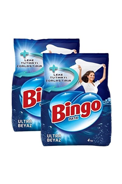 Bingo Ultra Beyaz Toz Çamaşır Deterjanı 2 x 4 Kg ( 8 kg )