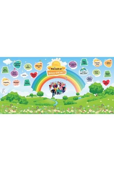 okul posterleri Nezaket Sözcükleri Okul Posteri