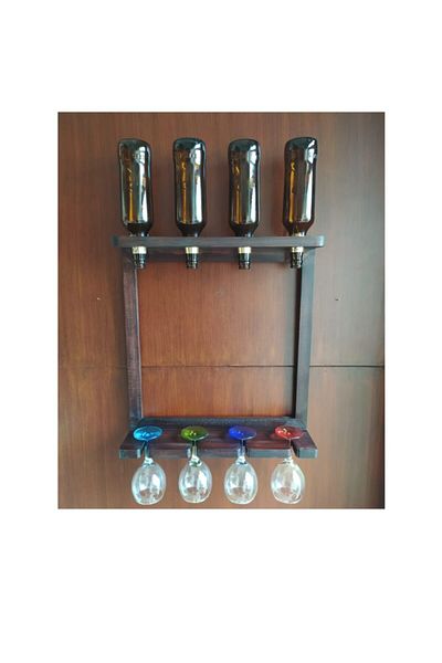 Bahat Wooden Goblet Hanger Bar Decor