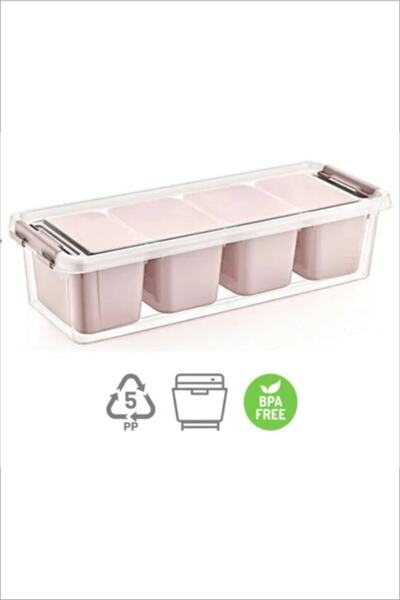 HOBBY LİFE 4 Compartment Deep Storage Container Grand Organizer Box with Lock 3.5 Lt