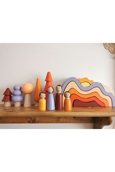 Mesu Ahşap Oyuncaklar Mesu Waldorf Rüya Tepeleri Ahşap Gökkuşağı, Aile Ve Ağa...