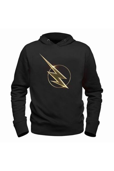 Alfa Tshirt سويت شيرت فلاش أسود للأطفال للجنسين