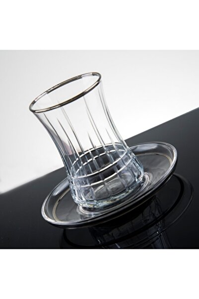 Barok 6'lı Imperial Platin Çay Bardağı