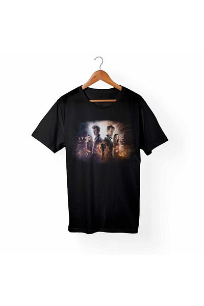 Alfa Tshirt Tricou unisex negru Doctor Who