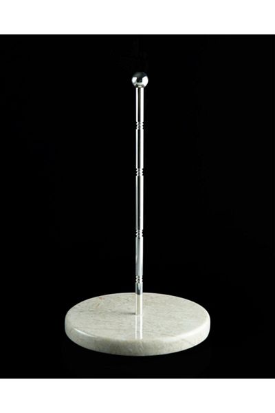 mar&more Silver Beige Marble Brass Towel Holder