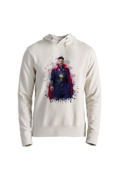 Alfa Tshirt Unisex Kids Ecru Hooded Sweatshirt