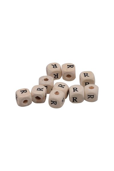 Simisso Letter Wooden Beads 10 Mm 10 Pieces| R