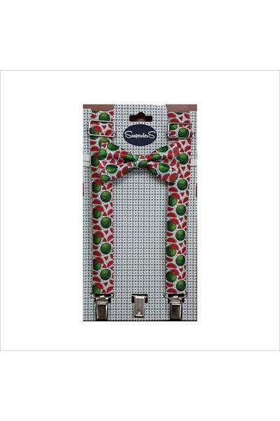 Özgüvenal Bretele pentru pantaloni cu papion pentru băiat