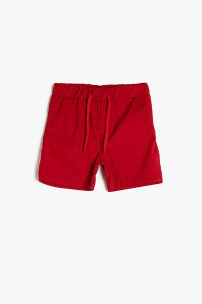 Koton Pantaloni scurți roșii din bumbac pentru bebeluși 0YMB46384OW