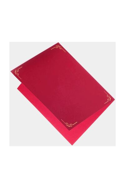 Birincihamur Bordo Karton Sertifika Diploma Kabı 5 Adet