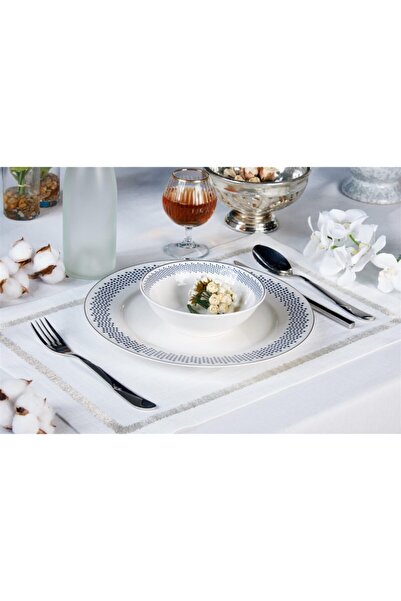 Caka home قطعتان من تأثير الكتان المطرز بالقزحية الأمريكية (بريق كريمي)