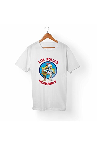 Alfa Tshirt Unisex White Los Pollos Hermanos Breaking Bad T-Shirt