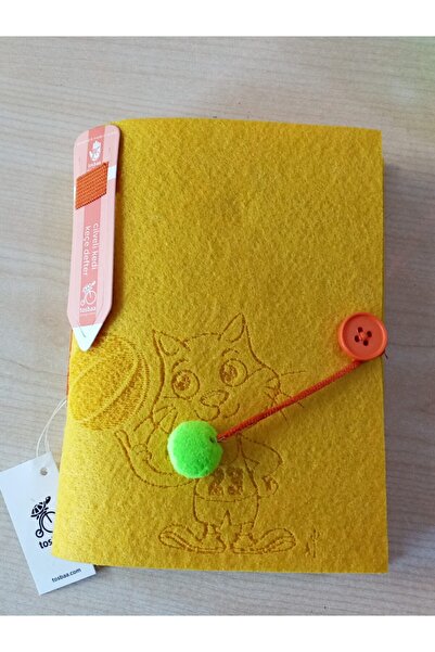 Tosbaa Keçe Defter Laser 12*16 Sarı- Ipli