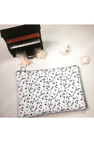 Herşey Nota Geantă clutch albă pentru femei Nota Music