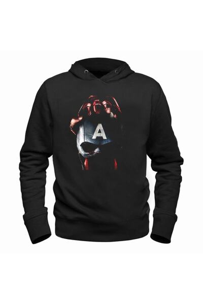 Alfa Tshirt Unisex Black Printed Sweatshirt