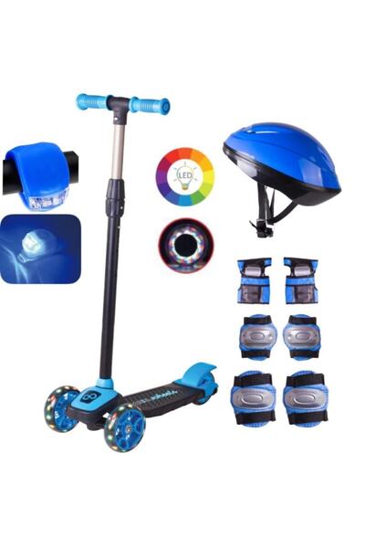 Cool Wheels Twist Led Tekerlekli Mavi Tam Set  İkaz Uyarı Işığı 3 Farklı Yanma Modlu Led Fener