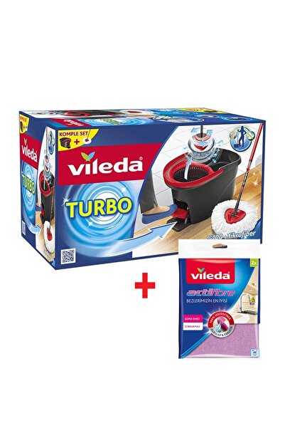 Vileda Turbo Pedallı Sistem  2'li Actifibre Mikrofiber Bez