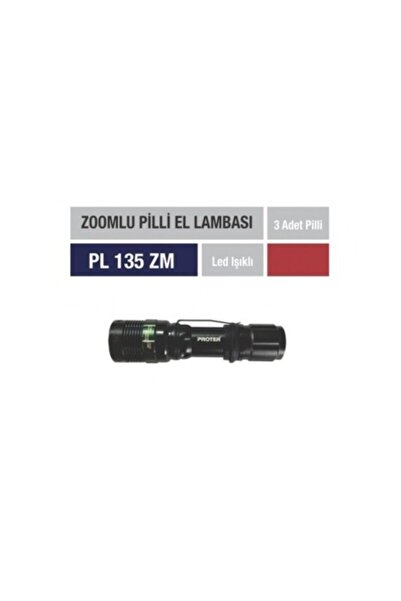 Proter Pl 135 Zm Pilli El Feneri Led Profesyonel El Feneri Zoomlu