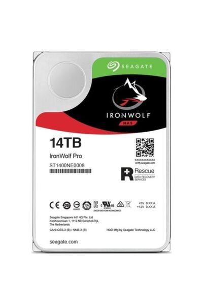Seagate Ironwolf St14000ne0008 14tb 3.5" 7200 Rpm 256mb Sata-3 Nas Diski