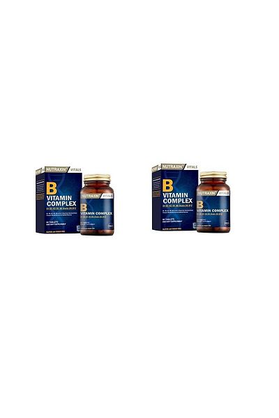 Nutraxin Vitamin B Complex - Helps Reduce Fatigue and Fatigue, 60 Tablets*2