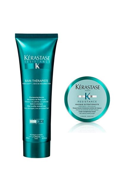 Kerastase Resistance Bain Therapiste 3-4 Yenileyici Şampuan 250 ml ve Masque Extentioniste Saç Maskesi 75 ml