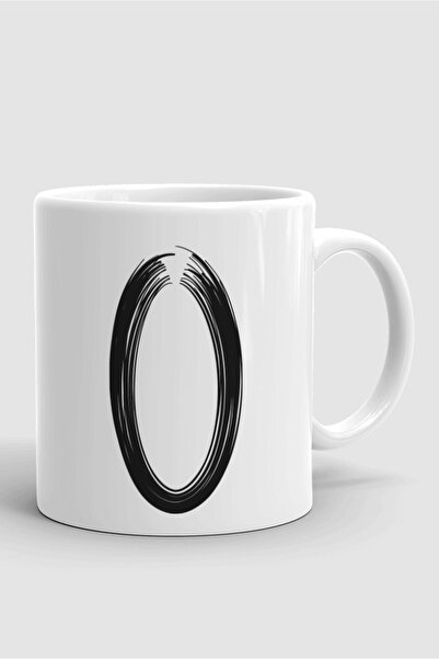 Fotografyabaskı كوب بورسلين أبيض بحرف O