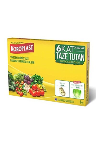 Koroplast Taze Tutan Buzdolabı Poşeti 5'li