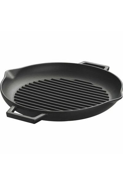 Lava Cast Round Grill Pan with Metal Handle, 30 cm