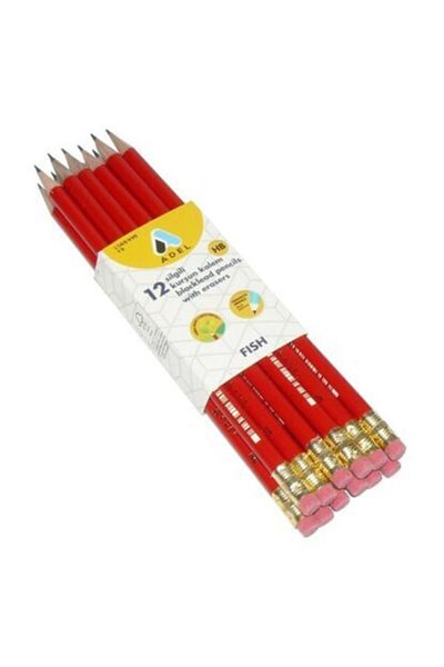 Adel Pencil with Eraser 12 Pieces