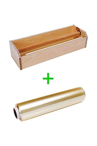 Roll-Up 45x300 m 8 mic Stretch Film and Cutting Apparatus Set 2 Pieces