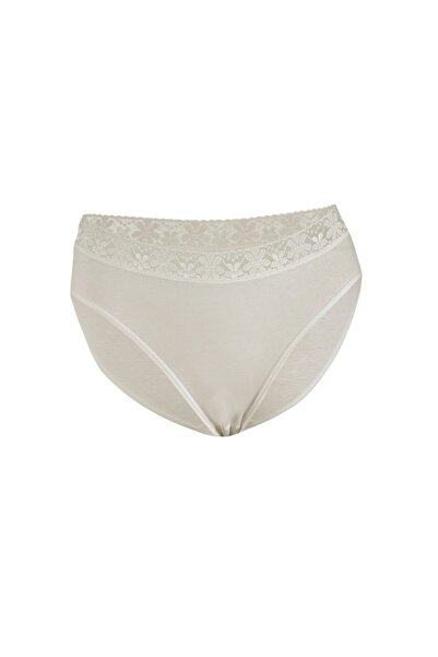 YILDIZ 12 штук бікіні-трусиків з еластичним поясом і мереживом, екрю 3523