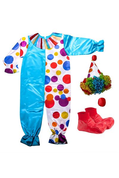Liyavera Costum de clovn colorat pentru băiat