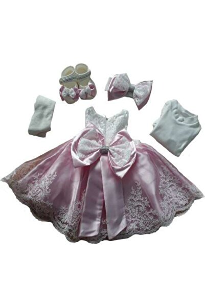 Hergünİndirim Kız Bebek Pembe Abiye Elbise