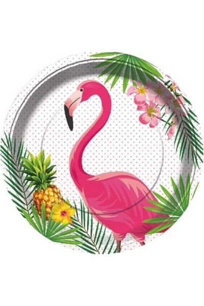 Flamingo طقم صحون وأكواب لأعياد الميلاد لـ 8 أشخاص
