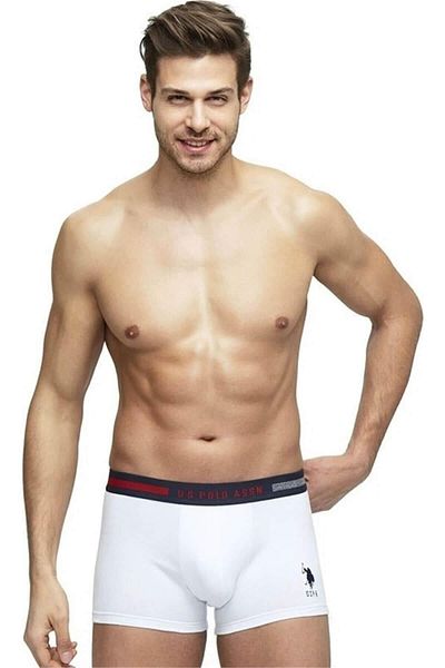 U.S. Polo Assn. Ανδρικό λευκό Boxer 3-pack