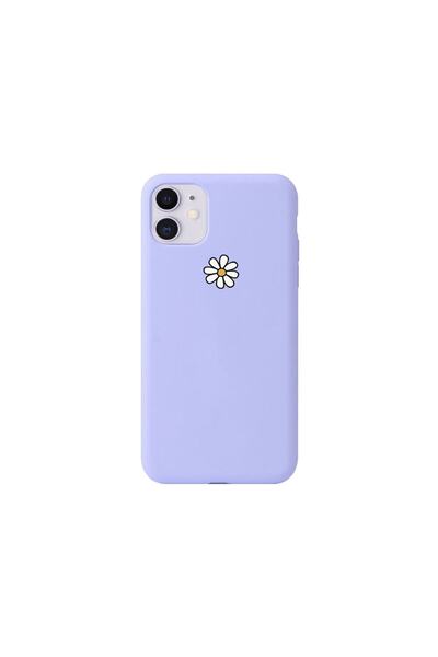 shoptocase Iphone11 Lila Lansman Tek Papatya Telefon Kılıfı